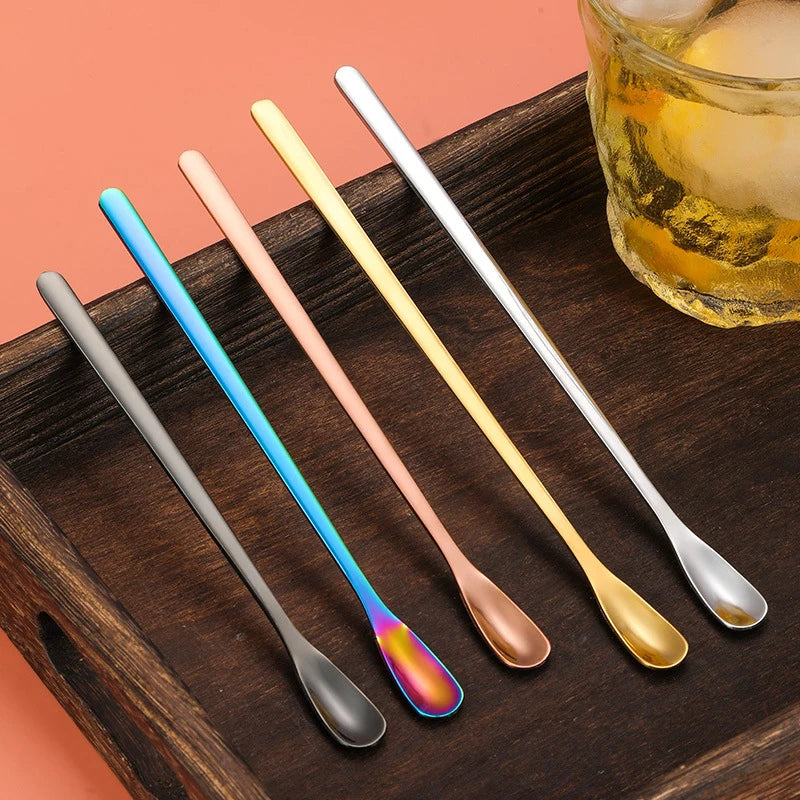 Long Handle Stainless Steel Stirring Spoon – Coffee & Tea Stirring Spoon Qst