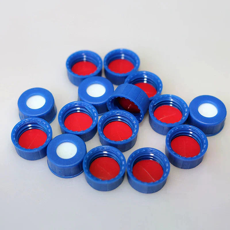 Blue Open-Top Polypropylene Cap & Septa for 2mL Vials Chromatography Vial Cap Qme