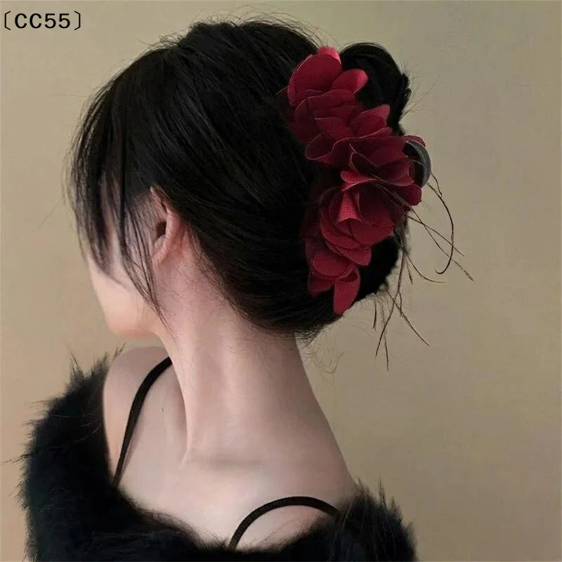 Multi-Layer Petal Shark Clip – Elegant Hair Claw for Women Hair Claw Clip Qst