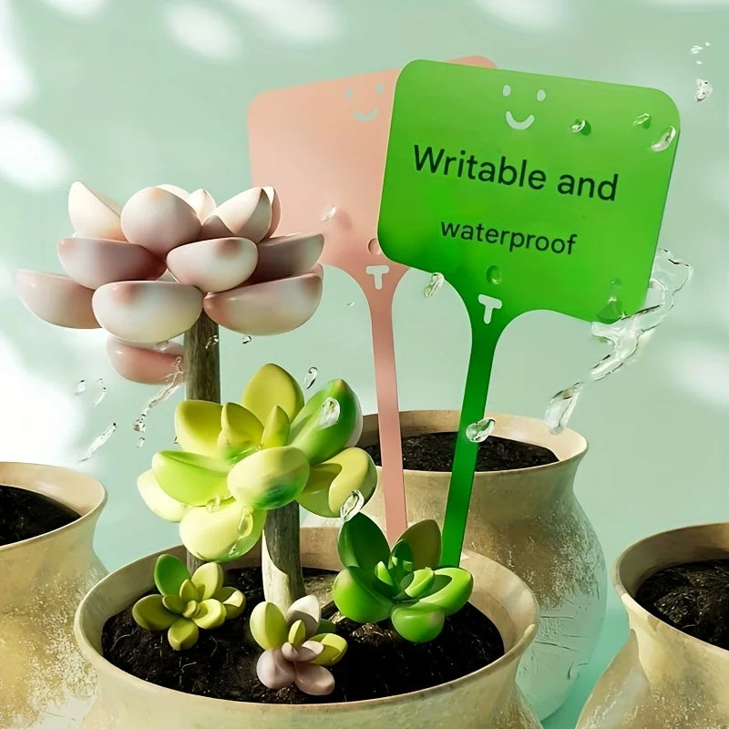 T-Shaped Colorful Garden Plant Labels & Permanent Marker | Qme Garden Plant Labels Qme