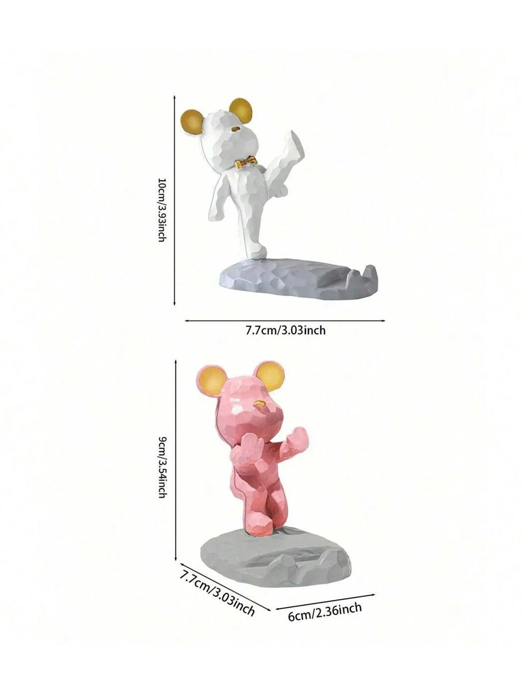 Cartoon Bear Phone Stand & Tablet Holder – 4 Colors | ABS Phone & Tablet Stand Qme