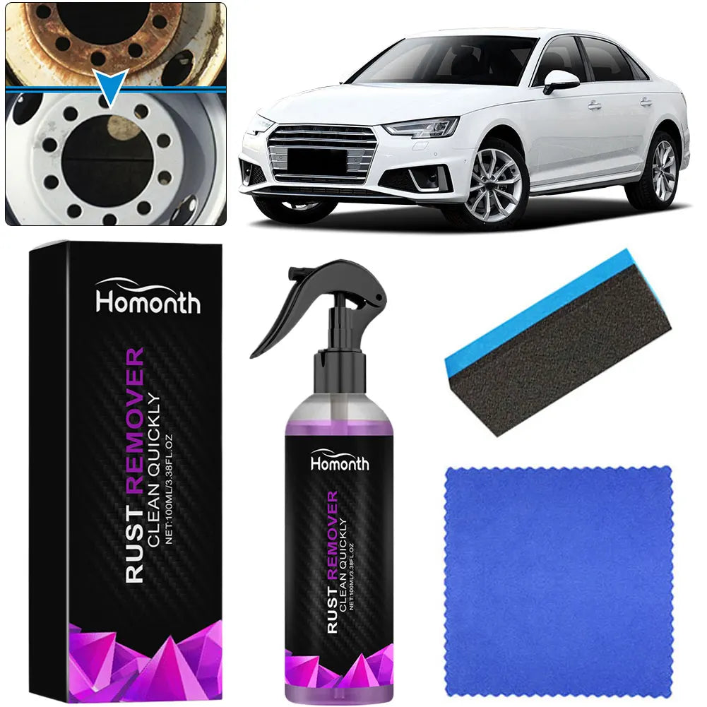Car Rust Remover Derusting Spray – Wheel Hub & Paint Cleaner Car Rust Remover Spray Qme
