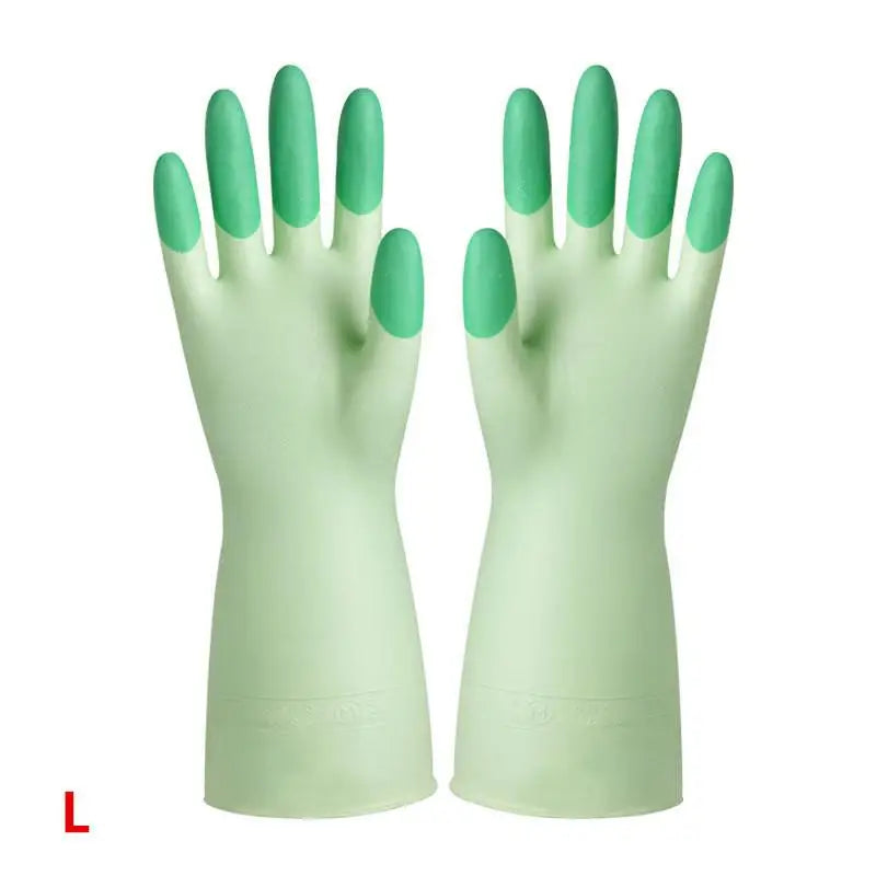 Silicone Dishwashing Gloves – Anti-Slip Long Reusable Kitchen Dishwashing Gloves Qst GN L