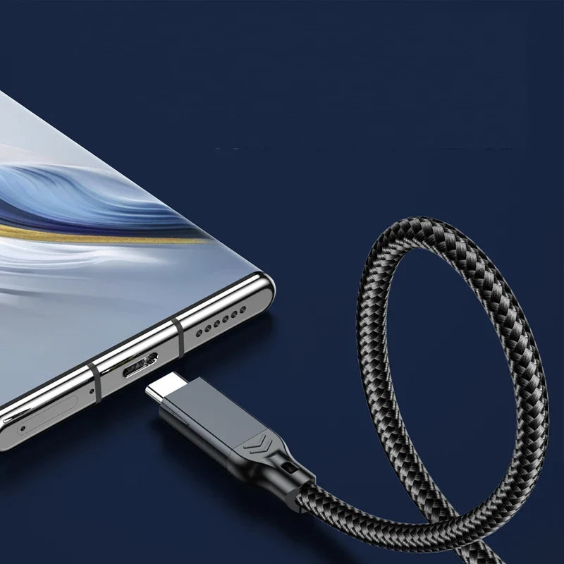 USB-C 3.2 Gen 2 Cable 10Gbps 60W Fast Charging – Braided Nylon USB-C Data Cable Qme