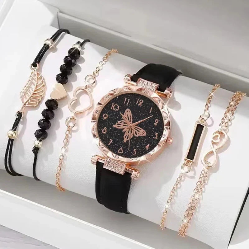 Women's Pink Suede Quartz Watch – Floral Bezel Snowflake Dial Women's Fashion Watch Qme Grey