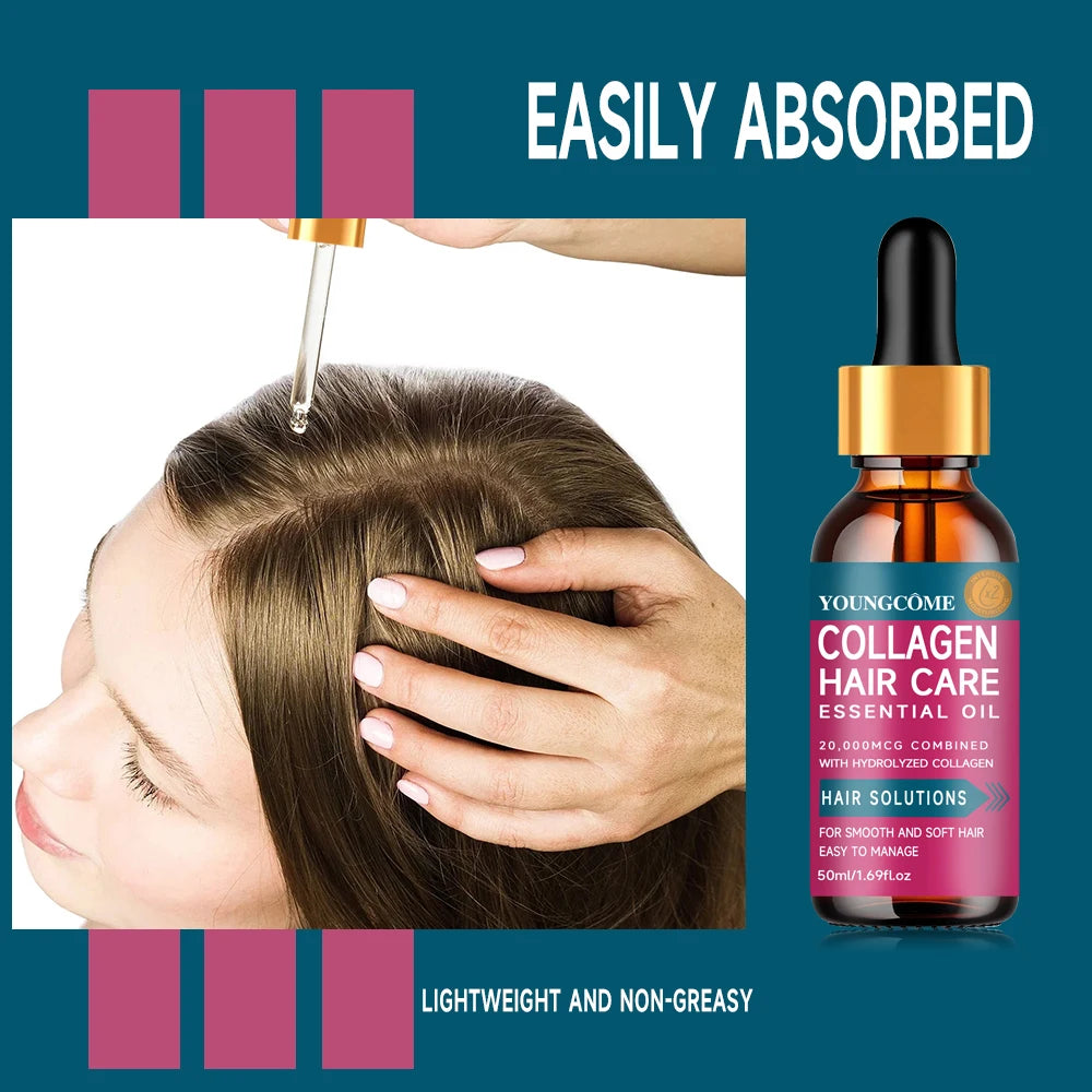 YOUNGCOME Collagen Hair Oil – Ginger & Hyaluronic Acid Hair Care Oil Qst