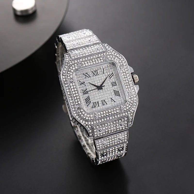 Men's Elegant Analog Watch | Zinc Alloy & Rhinestone Dial Men's Analog Watch Qme
