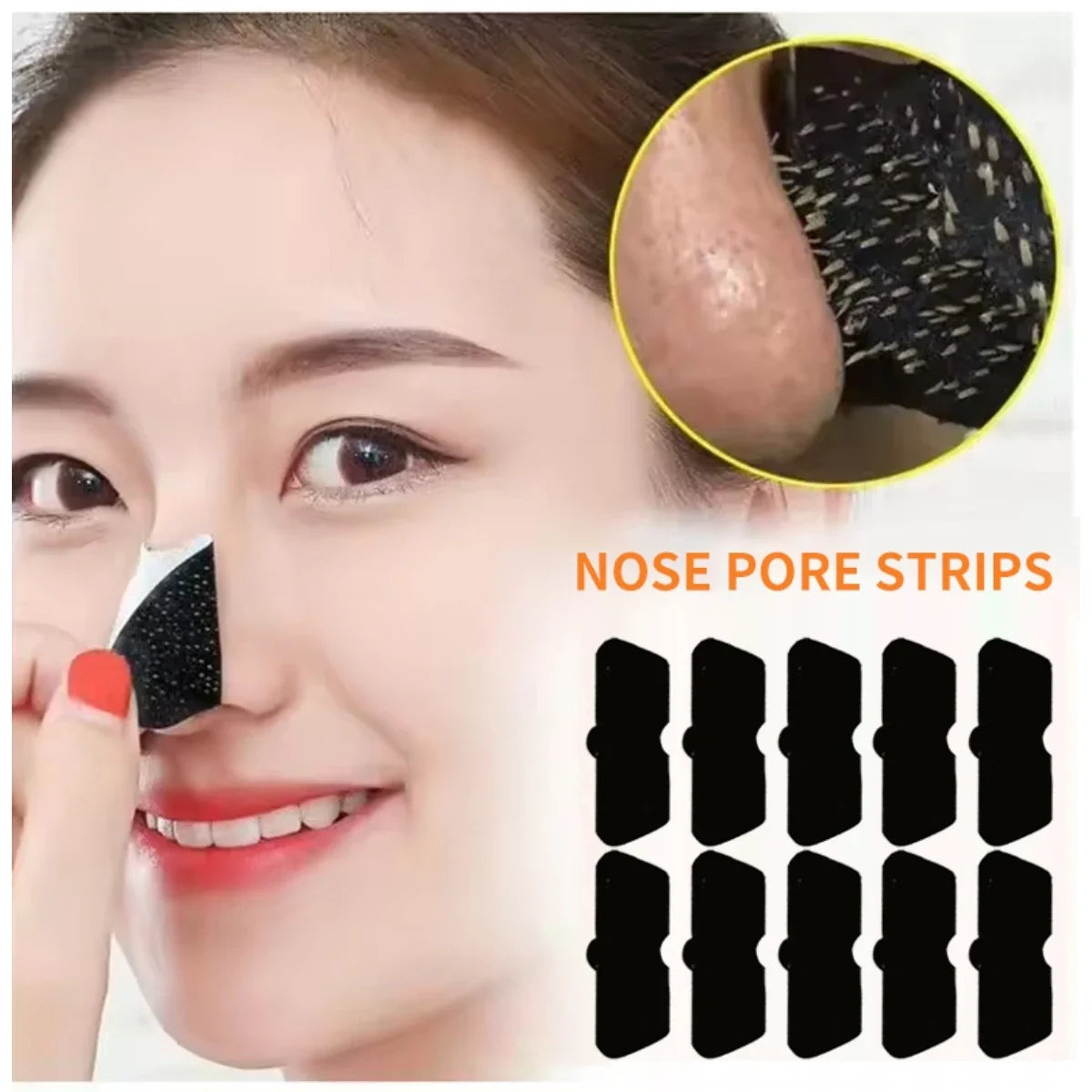 Nose Strips Blackhead Remover Patch – 10, 20 or 50 Pack Nose Pore Strips Qme