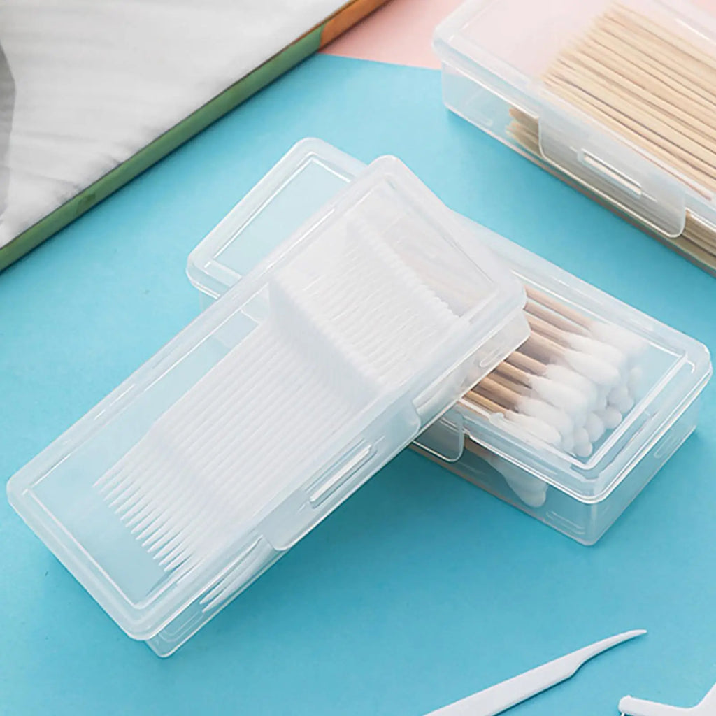 Transparent Cotton Swab & Earring Organizer Container Storage Container Qme