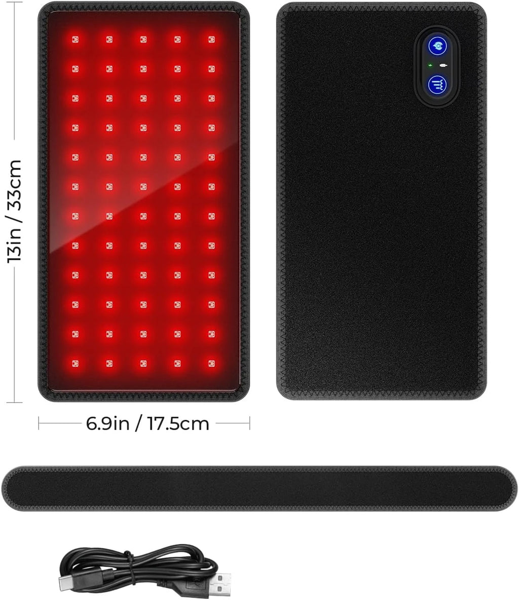 Wireless Red Light Therapy Belt 660nm 850nm – Body Wrap Pad Light Therapy Belt Qst