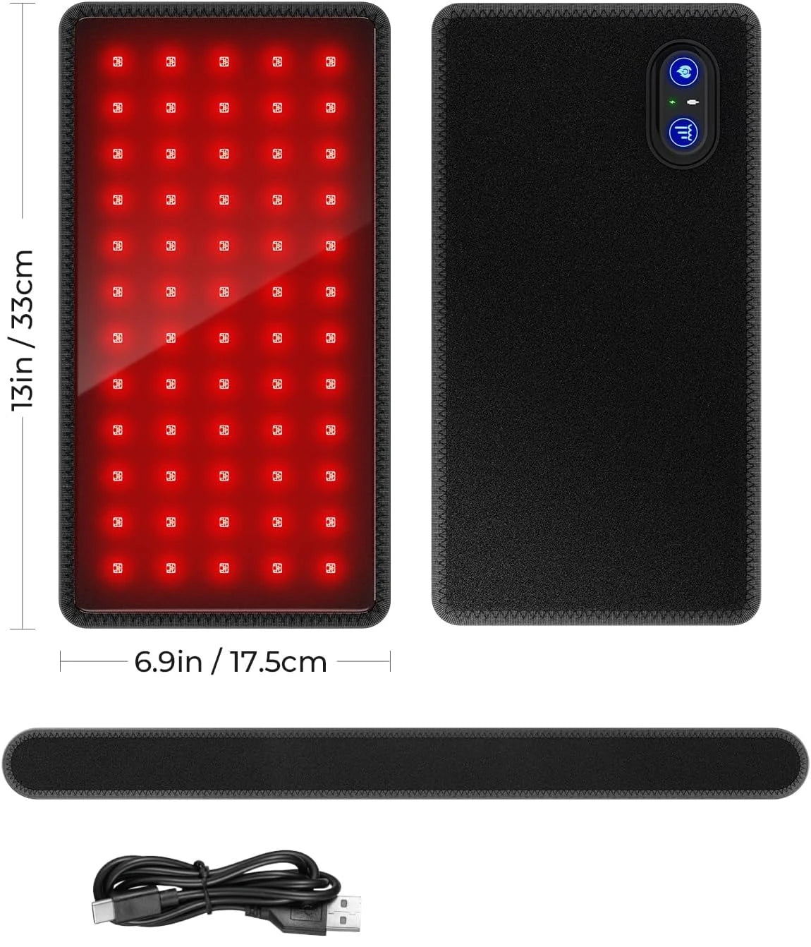 Wireless Red Light Therapy Belt 660nm 850nm – Body Wrap Pad Light Therapy Belt Qst