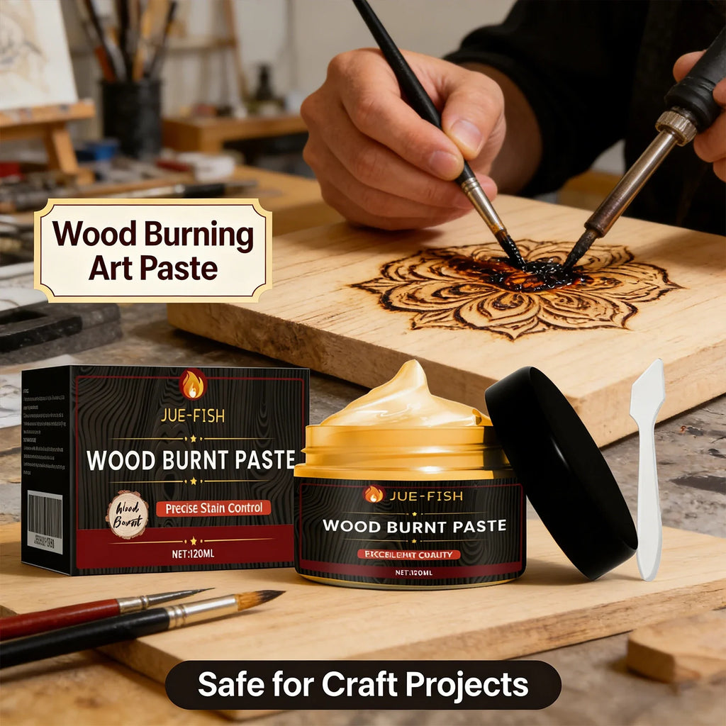Wood Burning Paste 120ml | DIY Pyrography Pattern Cream Pyrography Craft Paste Qme