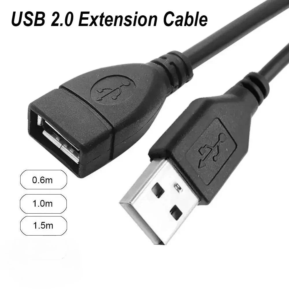 USB 2.0 Male to Female Extension Cable – Laptop, TV & PC USB Extension Cable Qme