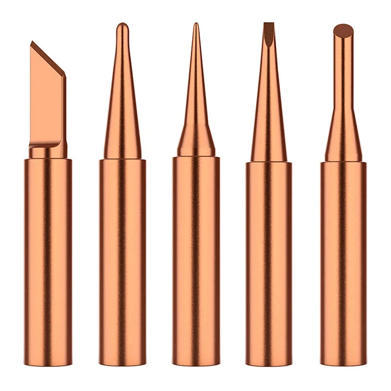 Pure Copper 900M Soldering Iron Tips Set – 4D & 3C, 5 Pcs Soldering Iron Tips Qme