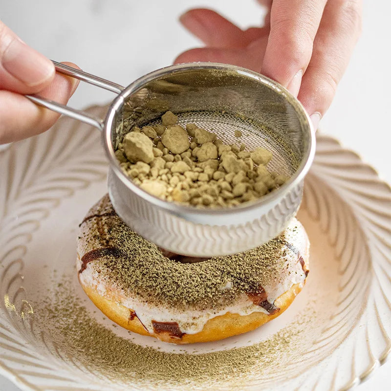 Mini Stainless Steel Flour Sieve Sifter & Fine Mesh Strainer Flour Sieve Strainer Qme