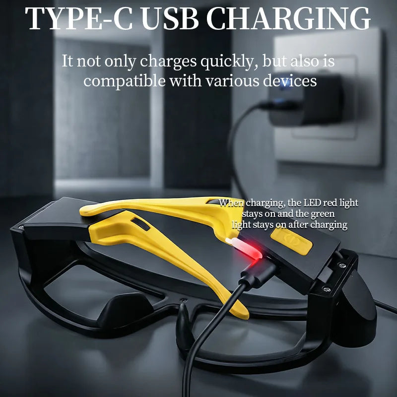 XTE USB Rechargeable Glasses Light | Fishing & Camping Lamp Rechargeable Glasses Light Qme