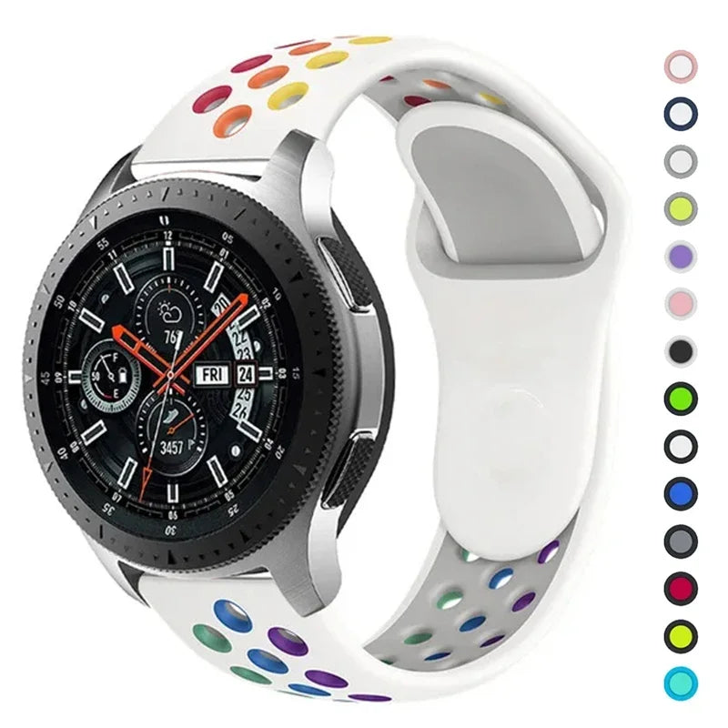 Silicone Watch Strap for Samsung Galaxy & Huawei GT | 23 Colors Silicone Watch Strap Qme