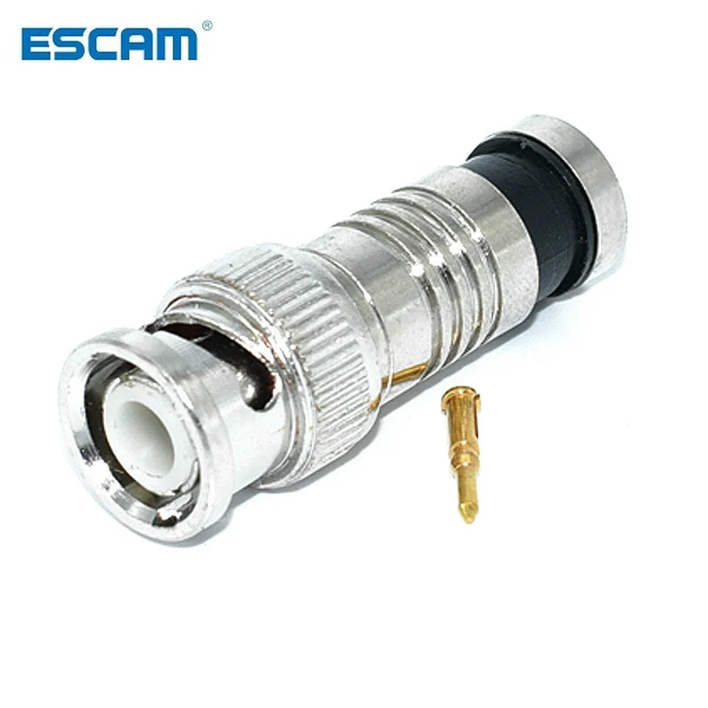 BNC Compression Connector RG59 Coaxial Cable – CCTV Security Coaxial BNC Connector Qme 2 piece