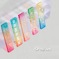 Colorful Iridescent Mini Palm Ruler – Cartoon Gradient Student Mini Straight Ruler Qme A1