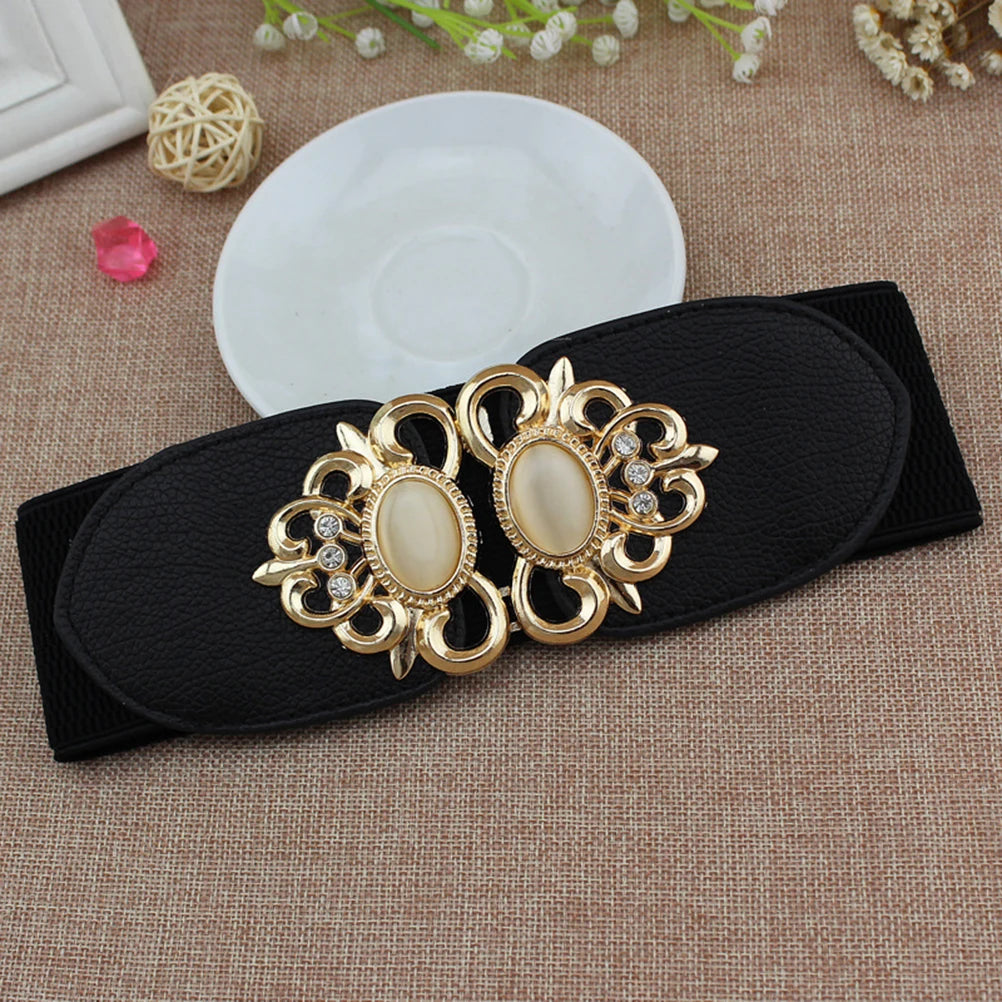 Women's Retro Elastic Narrow Waist Belt for Dresses & Skirts Women's Waist Belt Qst A1
