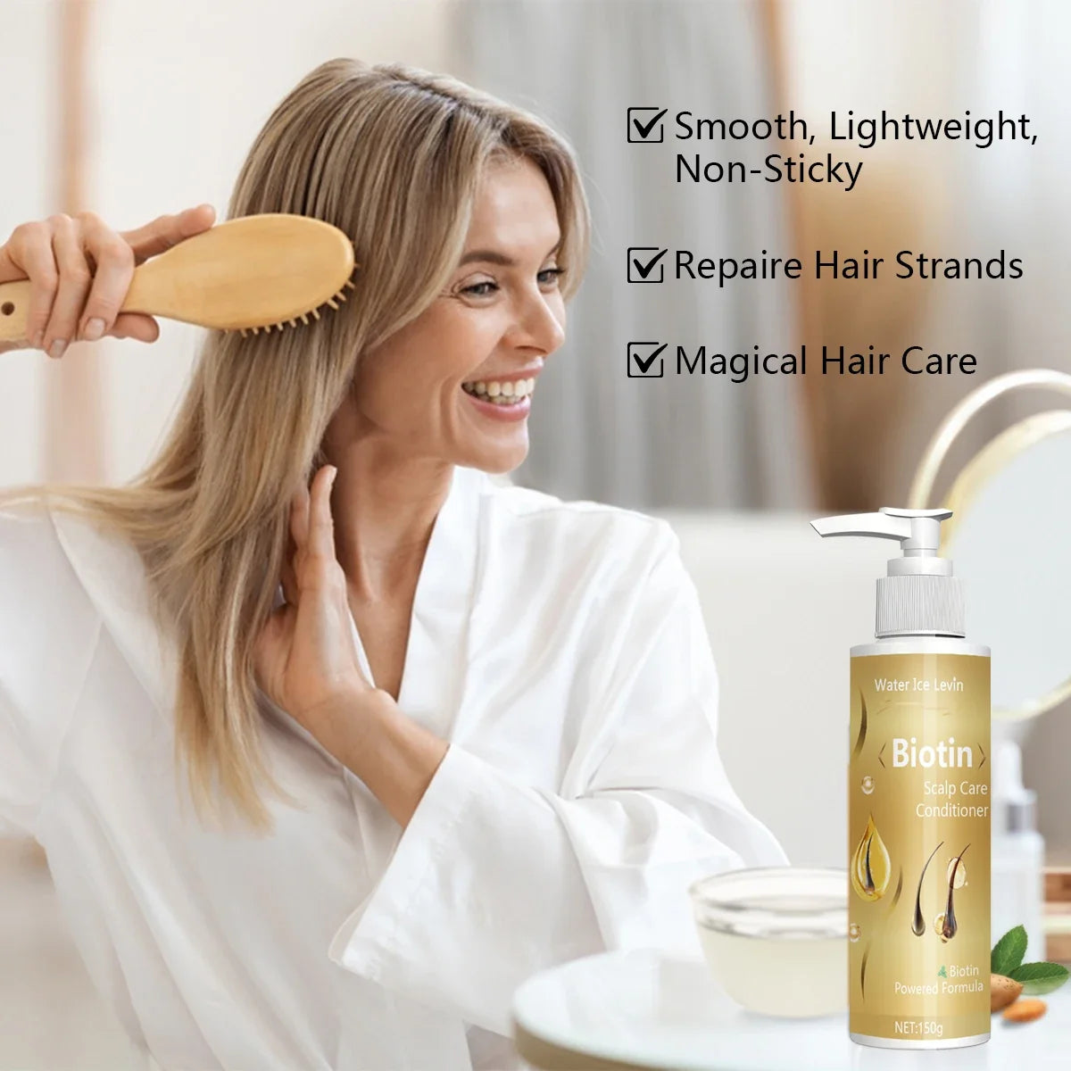 Biotin Conditioner with Collagen & Grape Seed Oil | Qme Hair Conditioner Qme