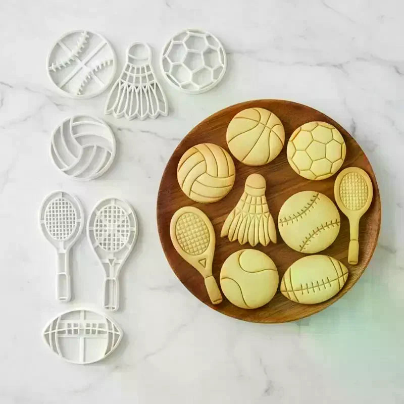 Sports Cookie Cutters Football Rugby Basketball Shapes Cookie Cutter Set Qme