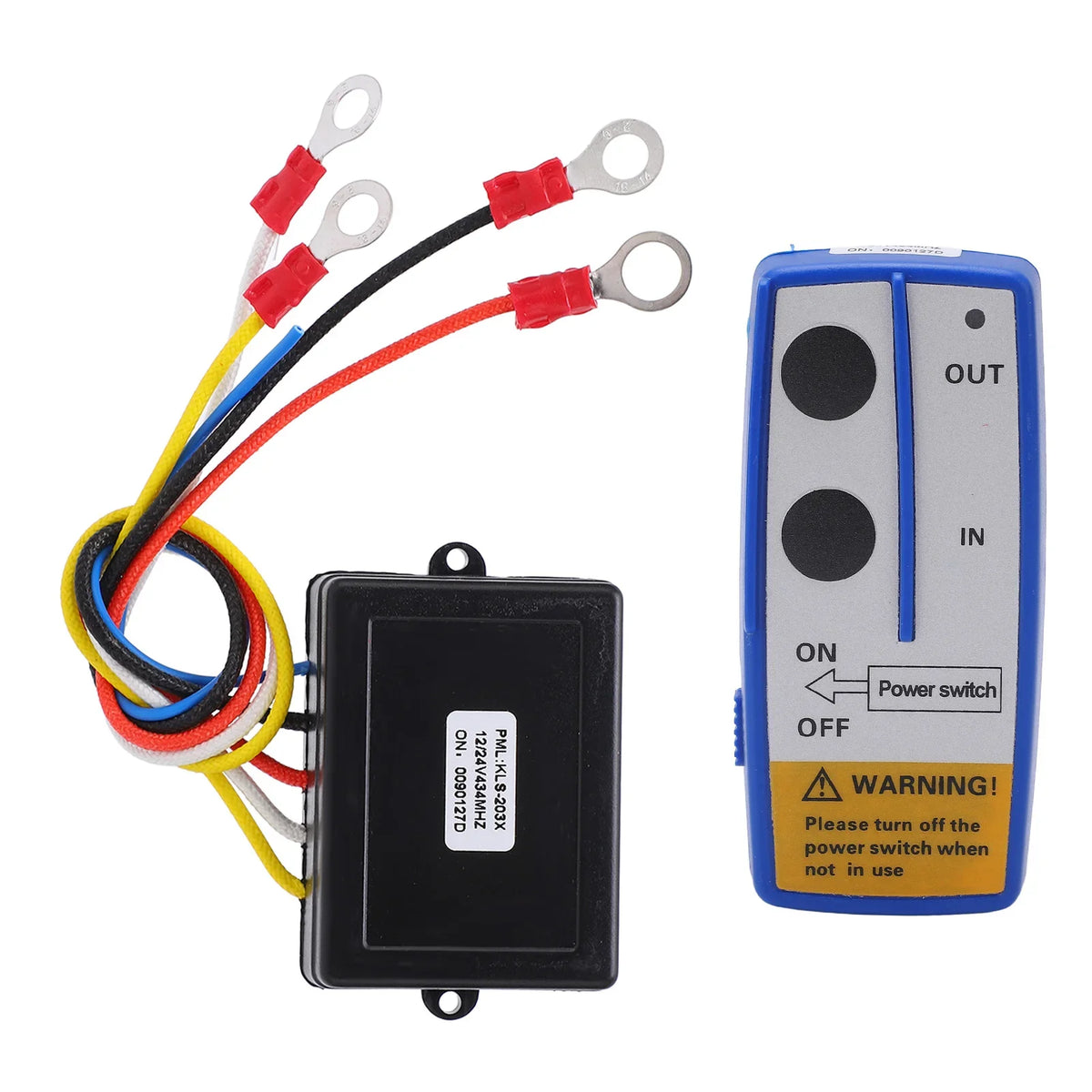 Winch Wireless Remote Control & Receiver 12V 24V – Truck ATV SUV Winch Remote Kit Qme Blue
