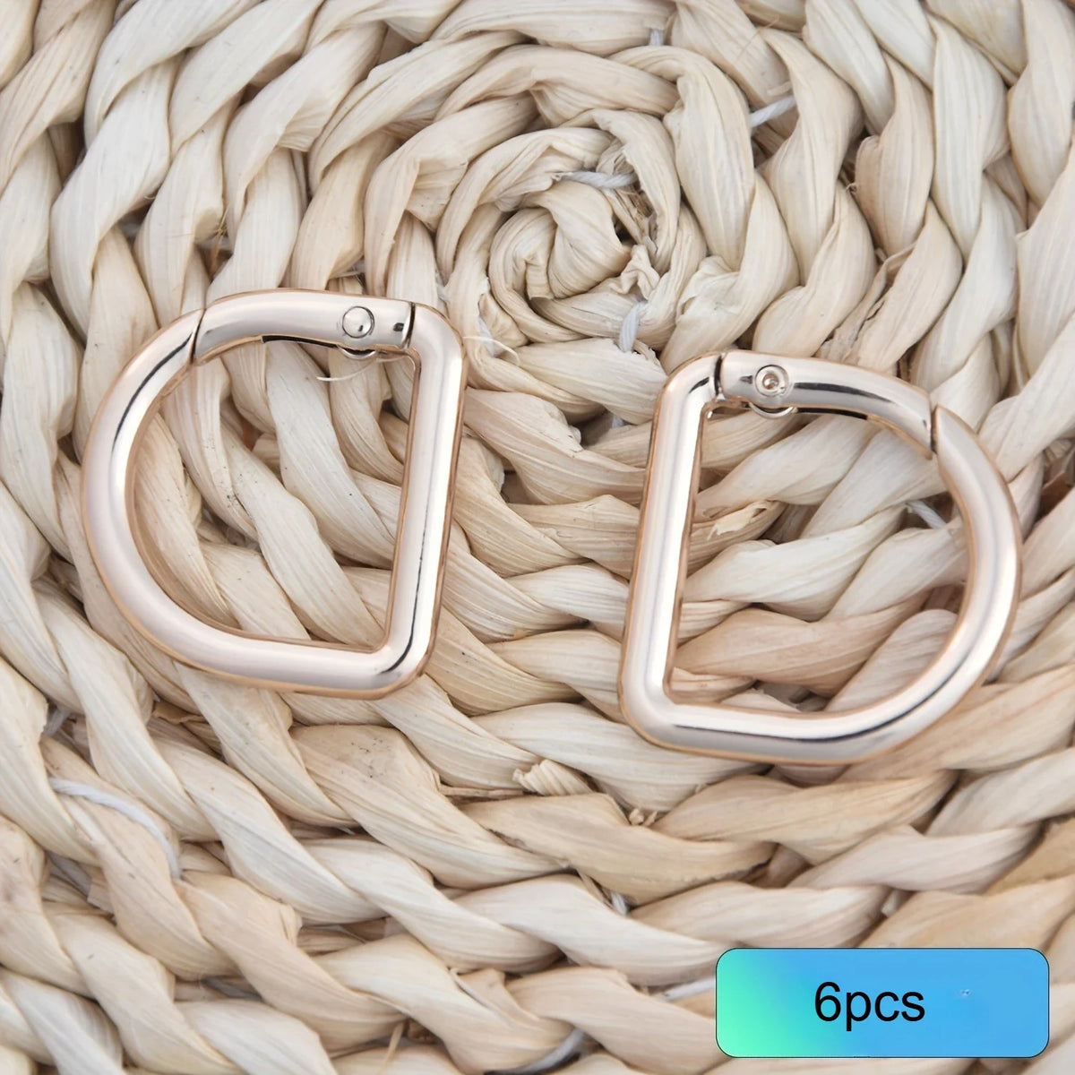 Zinc Alloy Spring D-Ring Snap Clasp | DIY Bag Hardware DIY Bag Hardware Qme Light Golden 6pcs