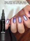Purple Cat Eye One-Step UV Gel Nail Polish – No Base Coat UV Gel Nail Polish Qme 01