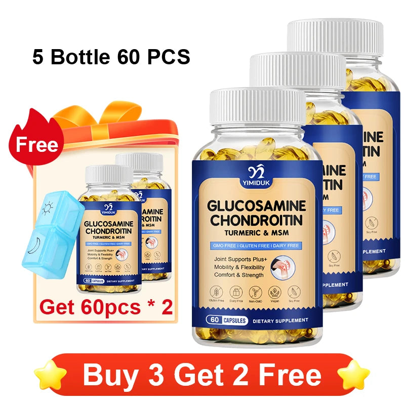 YIMIDUK Glucosamine Chondroitin MSM Supplement | Joint Mobility Joint Supplement Qst 5x60pcs Best Offers