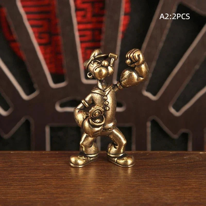 Popeye Sailor Man Resin Figurine – Desk, Home & Car Ornament Decorative Figurine Qme 2pcs