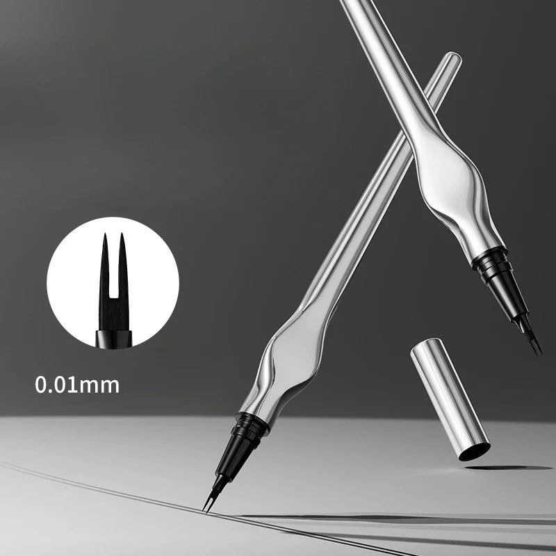 2Points Waterproof Eyebrow Pencil – Long-Lasting Thin Brow Pen Eyebrow Pencil Qme
