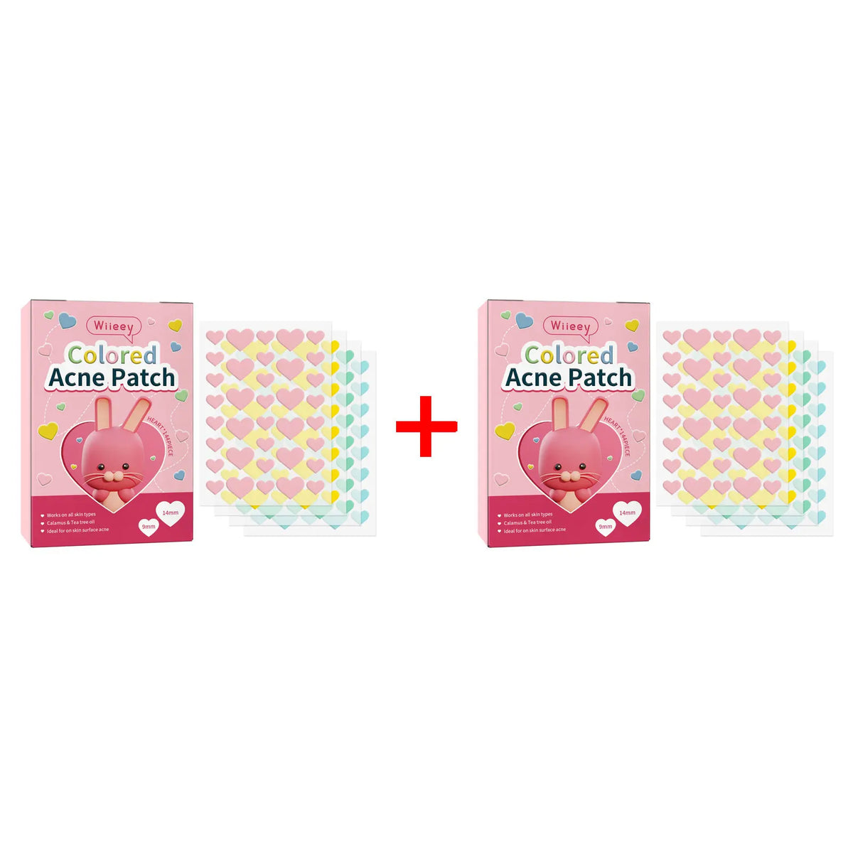 Wiieey Star Acne Patches – Colorful Pentagram Pimple Stickers Acne Patch Stickers Qst Love 144pcs x 2
