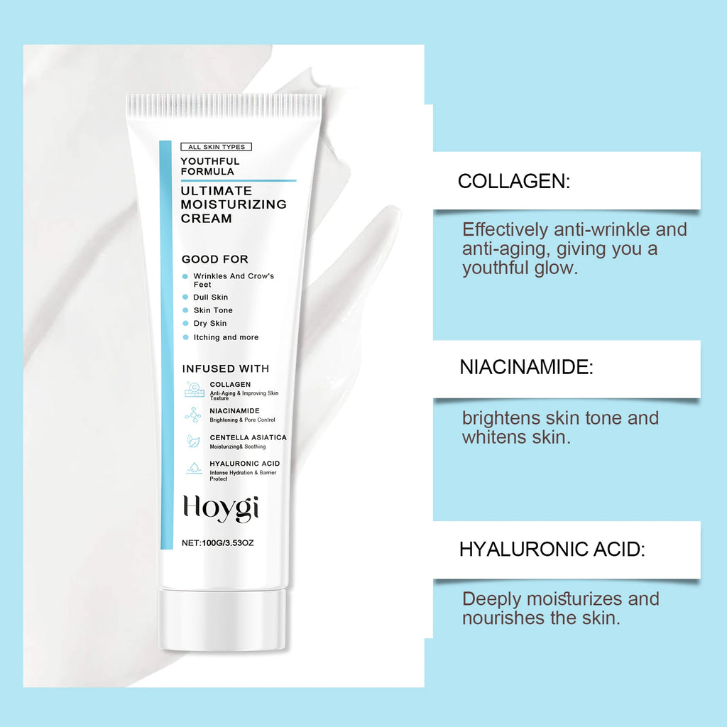 Centella & Hyaluronic Acid Moisturizing Face Cream 100g Face Moisturizer Cream Qst