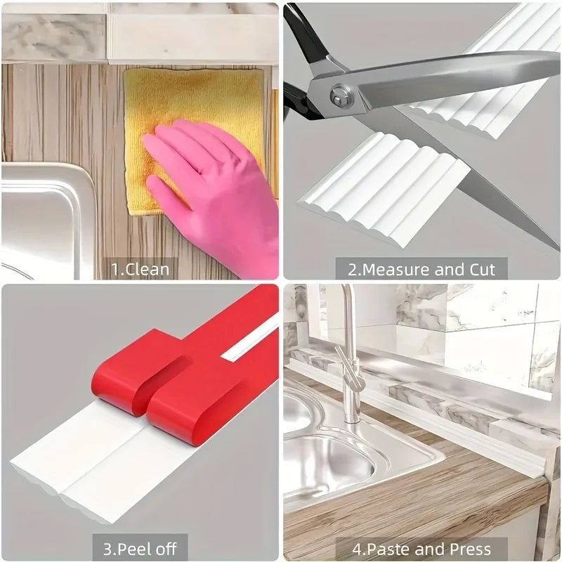 Self-Adhesive PVC Corner Protection Strip – Flexible Edge Guard Corner Edge Guard Qme