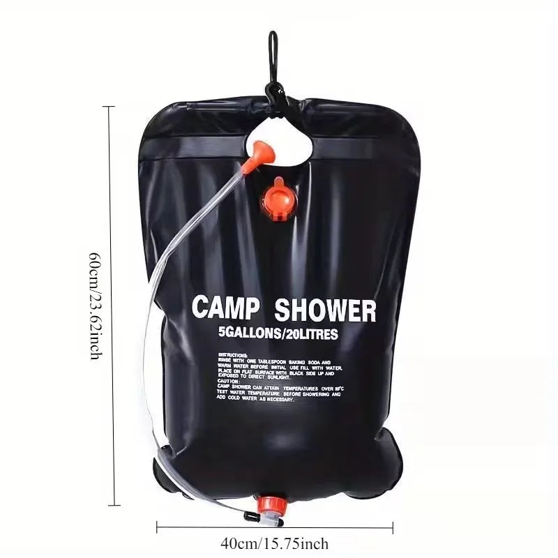 20L Foldable Solar Shower Bag – Portable Camping Shower Solar Camping Shower Qme