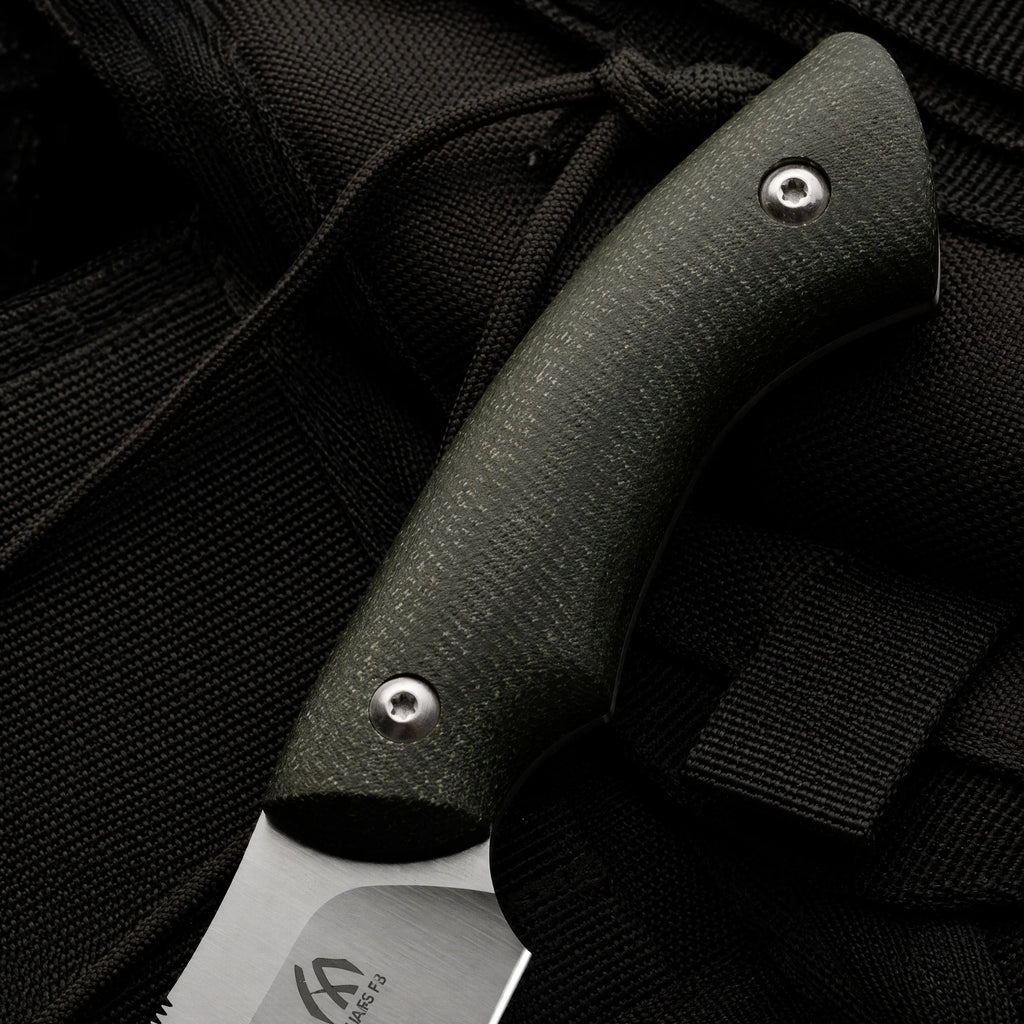 HUANGFU Fixed Blade Steel Knife – Camping, Hiking & Garden Fixed Blade Knife Qst