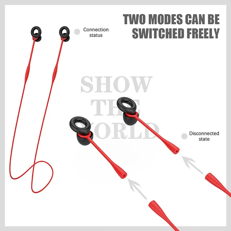 Magnetic Earplug Lanyard – Flexible Silicone Holder by Qme Earplug Lanyard Qme