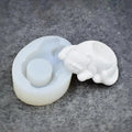 Cute Cat Silicone Mold – Concrete Flower Pot & Candle DIY Silicone Craft Mold Qme WHITE