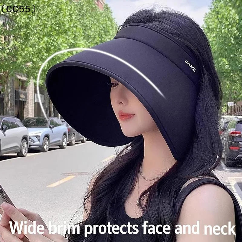 Wide Brim Foldable UV Sun Hat – Beach & Hiking Visor Cap Wide Brim Sun Hat Qst