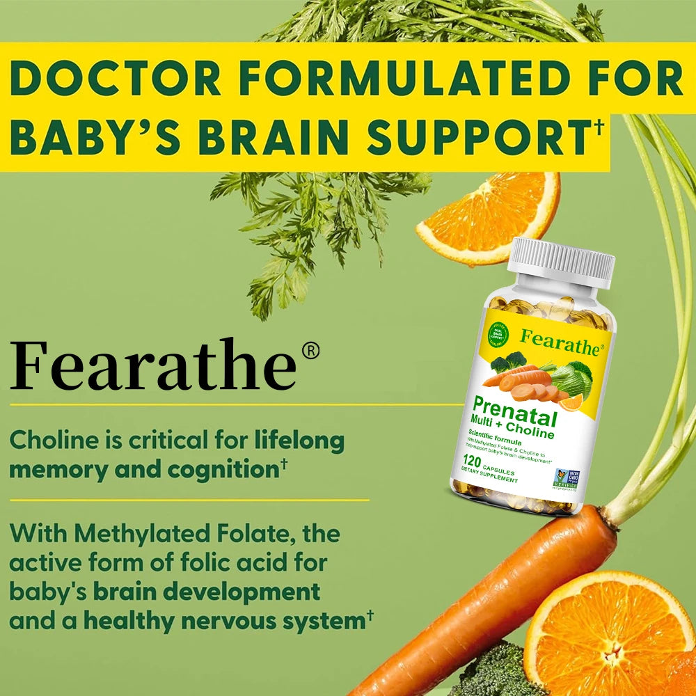ZENVITALIZE Prenatal Vitamins – Iron, Folate, Choline & Vitamin D Prenatal Multivitamin Qst
