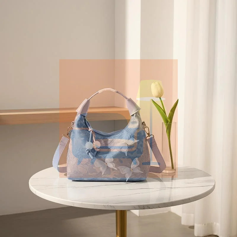Embossed Floral Large Capacity Crossbody Shoulder Bag Crossbody Handbag Qme