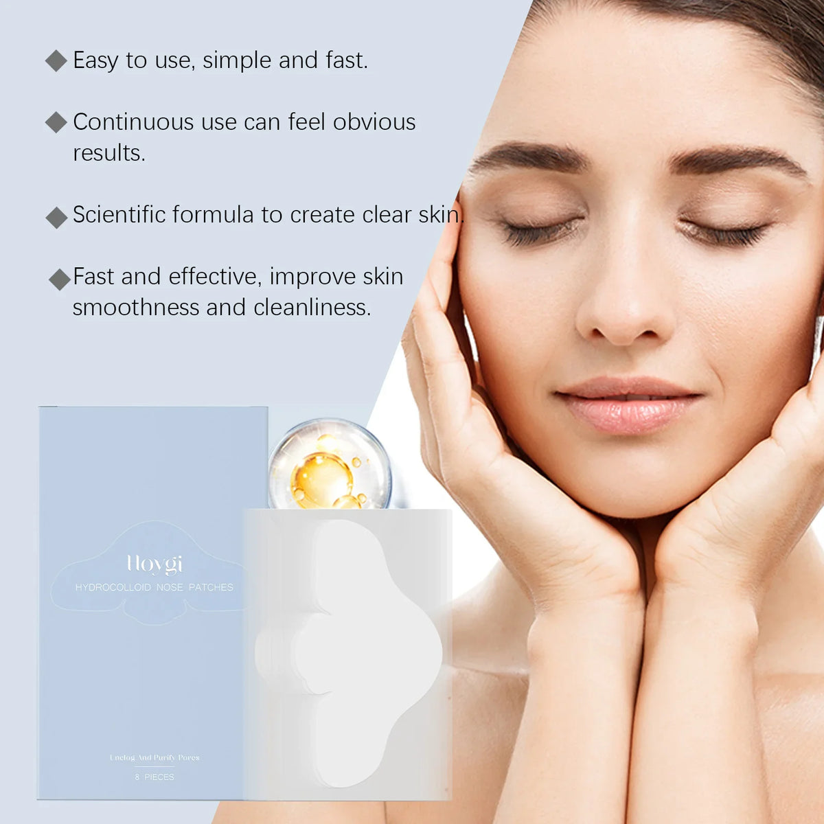 Salicylic Acid Nose Pore Strips & Hydrocolloid Patches | Qme Nose Pore Strips Qme
