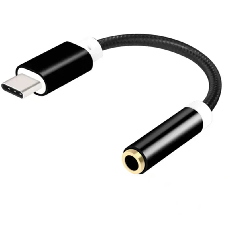 USB-C to 3.5mm Audio Jack Adapter for Wired Headphones USB-C Audio Adapter Qme