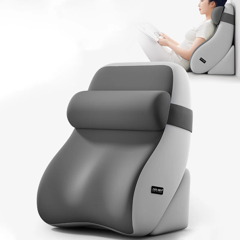 XL Ergonomic Reading Pillow – Memory Foam Wedge & Side Pockets Reading Bed Pillow Qst
