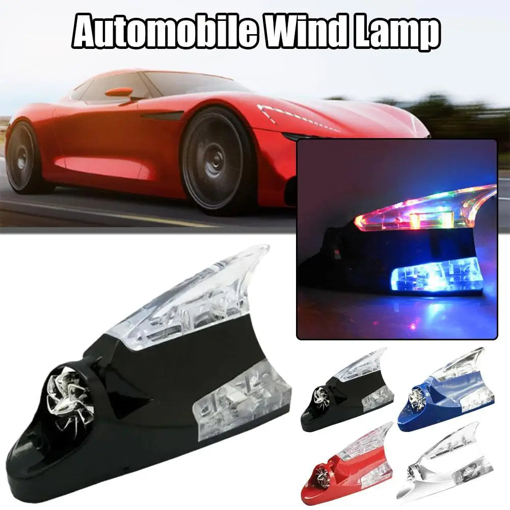 Shark Fin LED Wind-Powered Car Roof Decoration Light Car Roof Decoration Qme