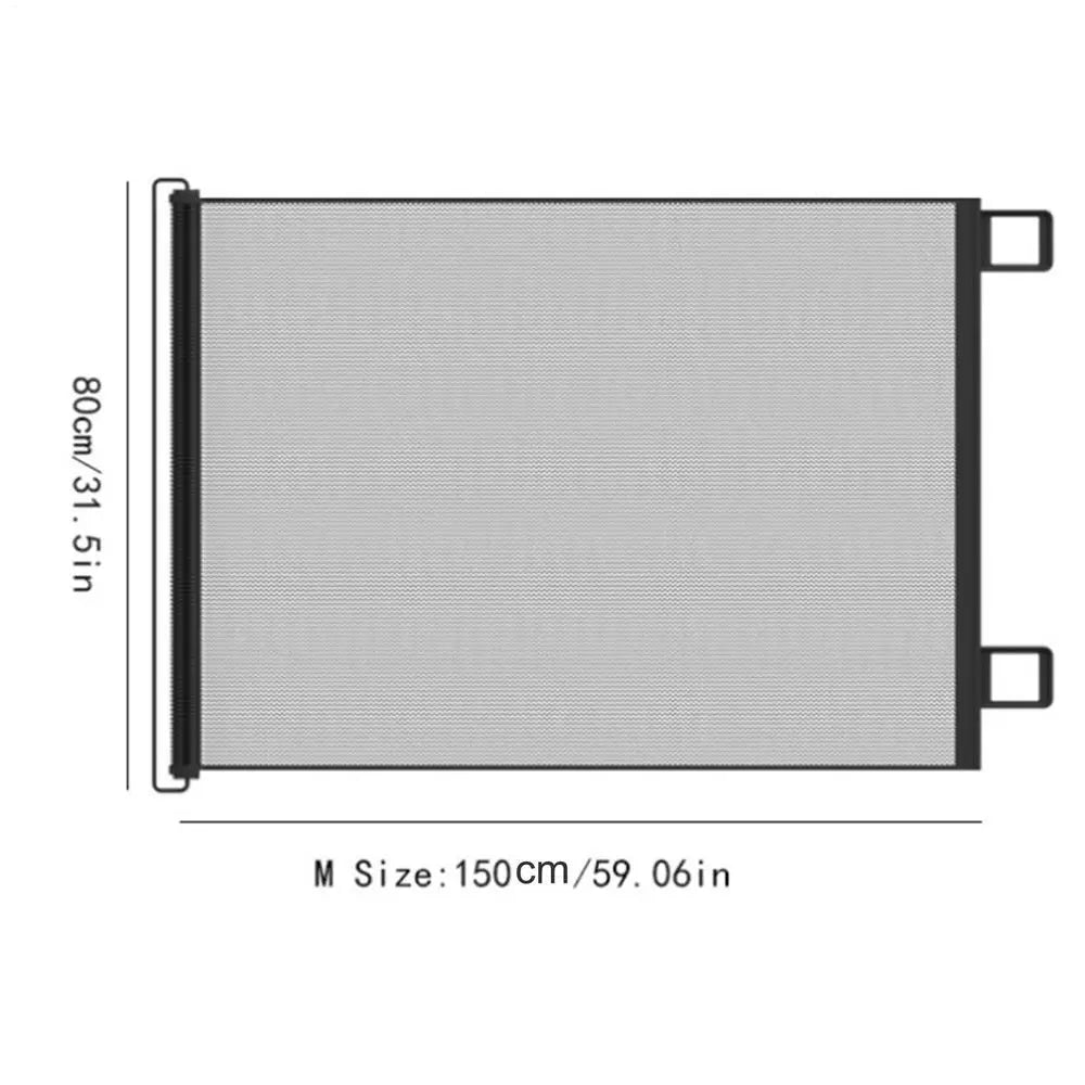 Retractable Pet Gate Mesh – No-Drill Childproof Net Fence Retractable Pet Gate Qme 150x80cm