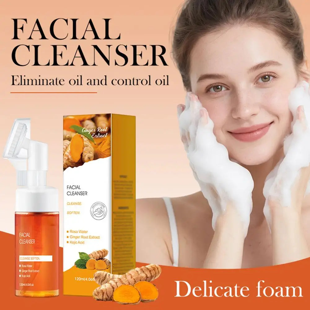 Turmeric Cleansing Mousse – Dark Spot & Oil Control Cleanser Brightening Face Cleanser Qme