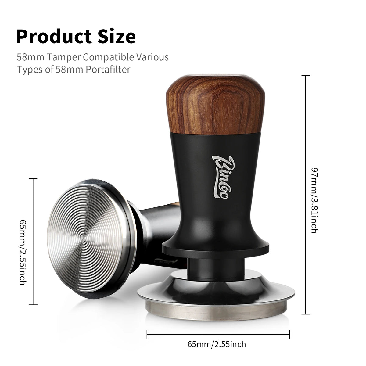 Bincoo Constant-Force Espresso Tamper 51/53/58mm Spring Level Espresso Tamper Qst