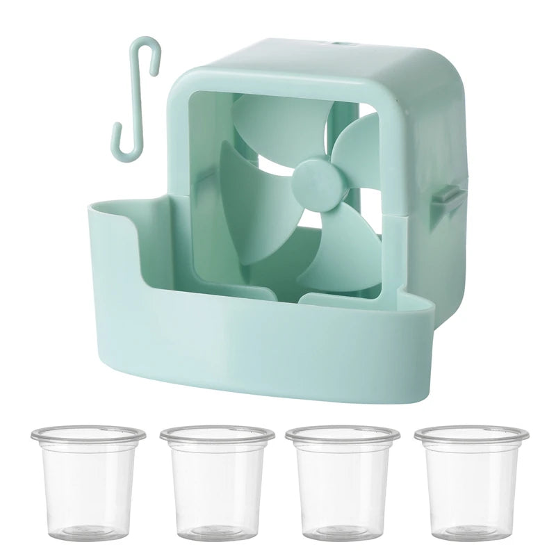 Clip-On Fan Humidifier Cooler with Ice Box – Home & Dorm Clip-On Cooling Fan Qst Blue Set
